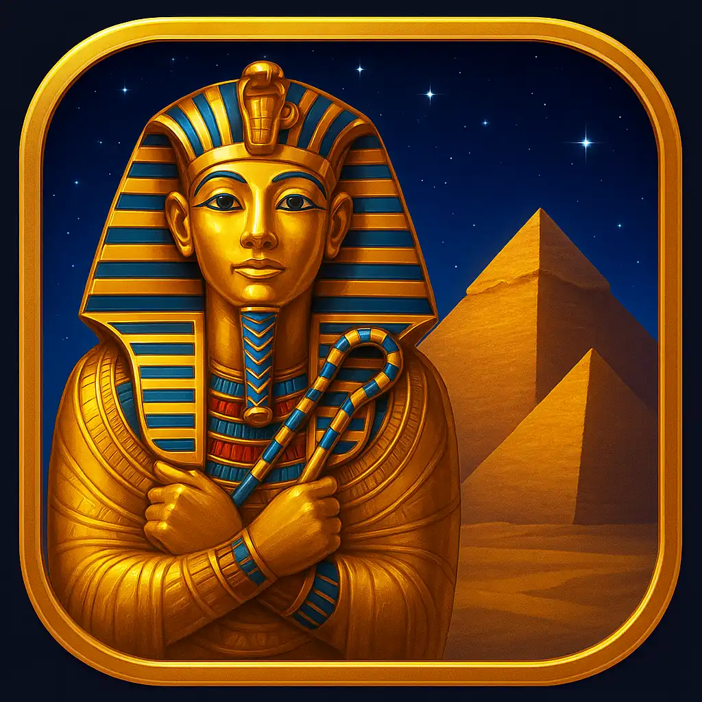Book of Dead slot tile with an Egyptian pyramid theme
